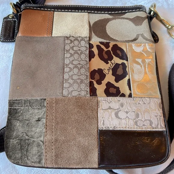 🎉HP🎉 EUC Coach 40915 vintage Y2K patchwork messenger crossbody swing pack bag - Picture 4 of 12